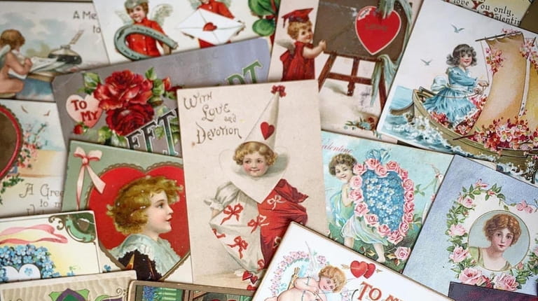 Antique postcards from the heart come in many variations dating...