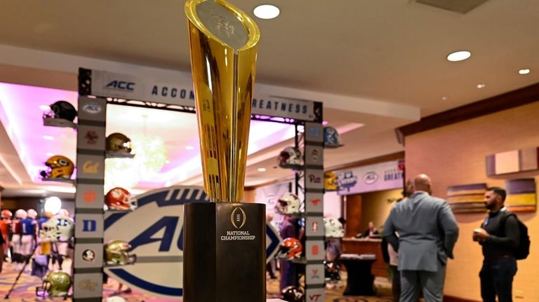 The national championship trophy is displayed as a part of...