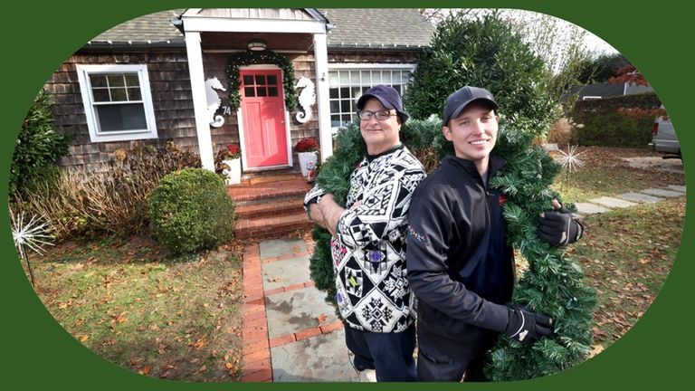 Vincent Manzo, left, enlisted Blinky's Christmas Lights, owned by Frank...