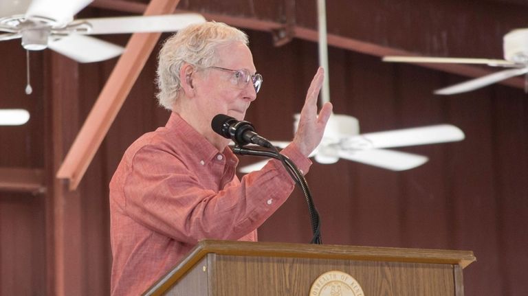 Senate Republican leader Mitch McConnell speaks at the annual Fancy...