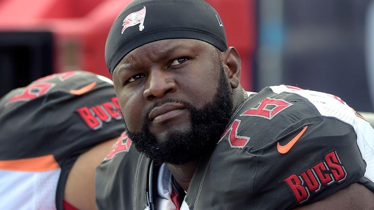 FILE — Tampa Bay Buccaneers tackle Gosder Cherilus watches Oct....