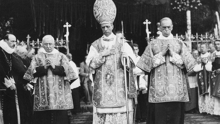 Undated file photo of Pope Pius XII. The recently-opened archives...