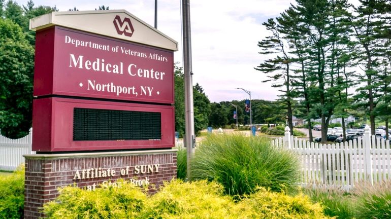 The sign greets visitors at the Northport VA Medical Center.