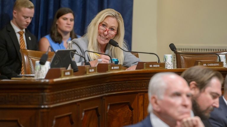 Rep. Marjorie Taylor-Greene, R-Ga., questions Colonel Christopher L. Paris, Commissioner,...