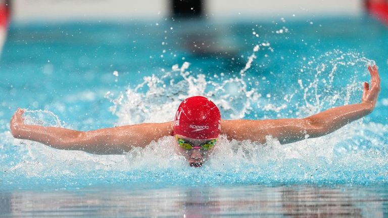 Lana Pudar of Bosnia and Herzegovina swims in a women's...