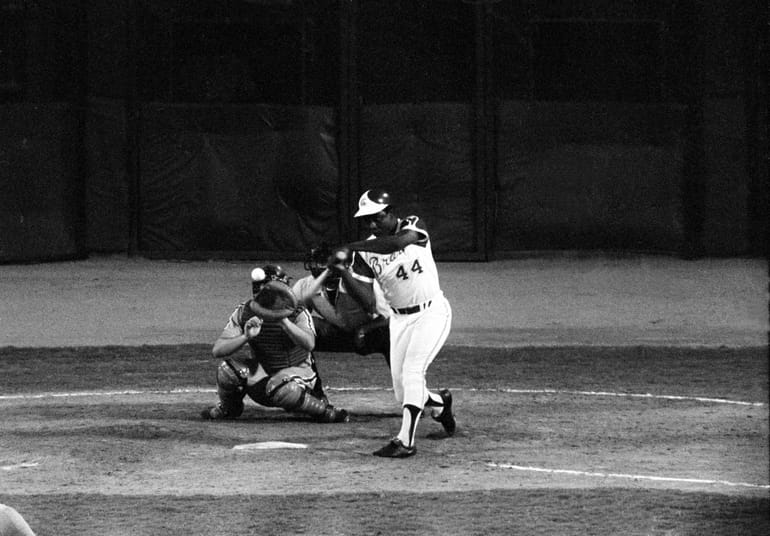 Hank Aaron Atlanta Braves Hits HR MLB 1966 Original Press Wire Photo Type 3