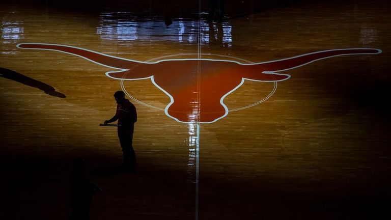 FILE -The University of Texas Longhorn silhouette is shown at...