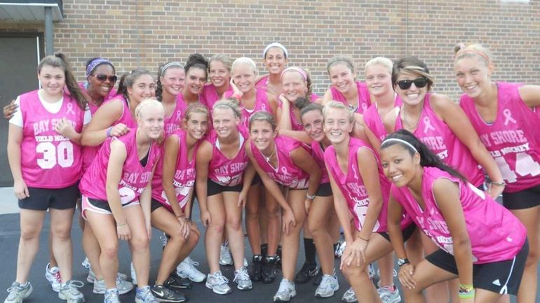 The Bay Shore High School field hockey team, shown here...