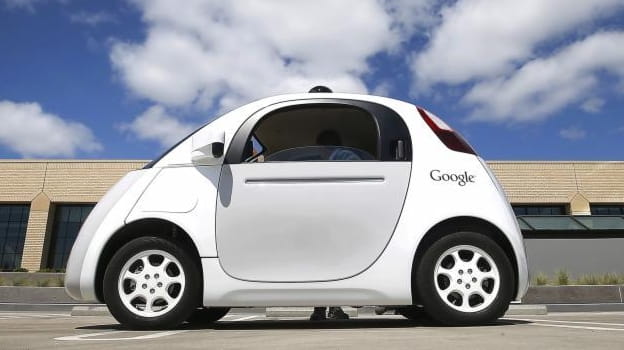 This May 13, 2015, file photo, shows Google's self-driving car...