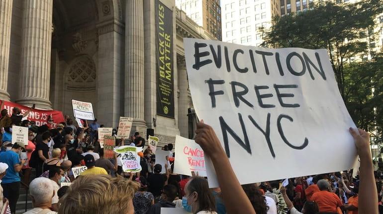 The end of New York's State's moratorium on evictions, which was put...