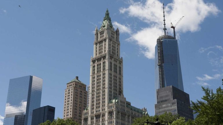 Exterior of the Woolworth Building, center, in Manhattan. After several...