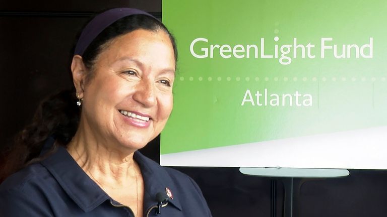 GreenLight Fund Atlanta executive director Joli Cooper sits in her...