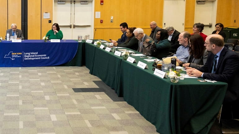 Members of the Long Island Regional Economic Development Council meet at Farmingdale...