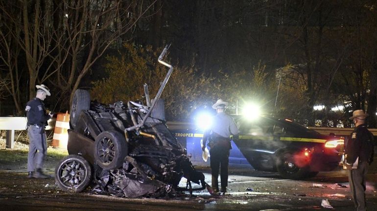 State Police at the scene of a fatal crash that occurred...