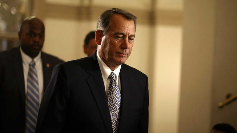 House Speaker John Boehner arrives for work at the U.S....