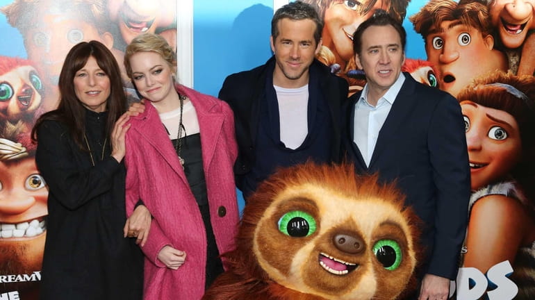 Actors Catherine Keener, Emma Stone, Ryan Reynolds and Nicolas Cage...