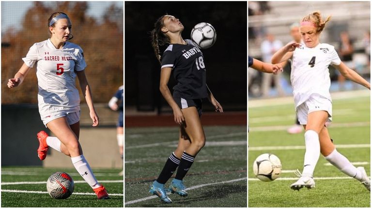 (From left) Megan Youngberg of Sacred Heart, Grace Varley of Babylon...