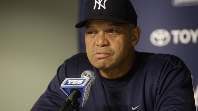 Former New York Yankees player Reggie Jackson responds to questions...