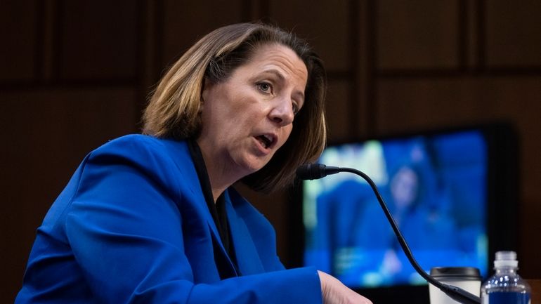 Deputy Attorney General Lisa Monaco testifies during a hearing, April...