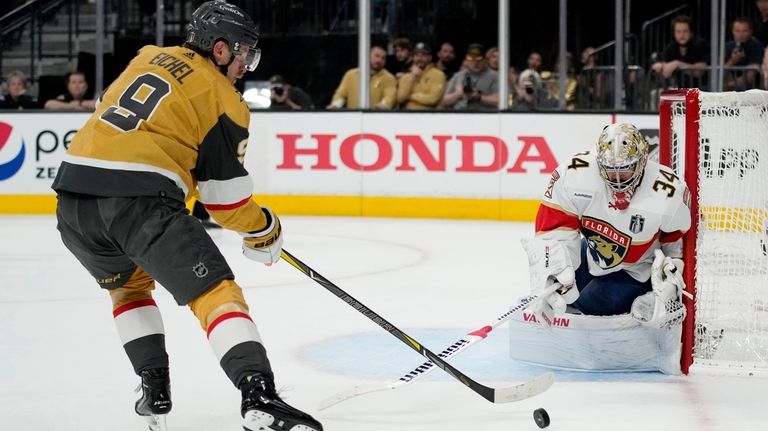 Florida Panthers goaltender Sergei Bobrovsky (72) stops a shot by...