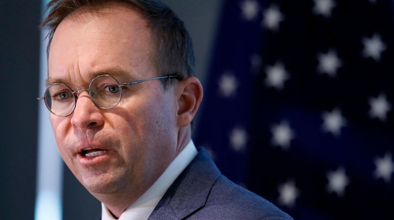 Acting Chief of Staff Mick Mulvaney, seen in Washington in...