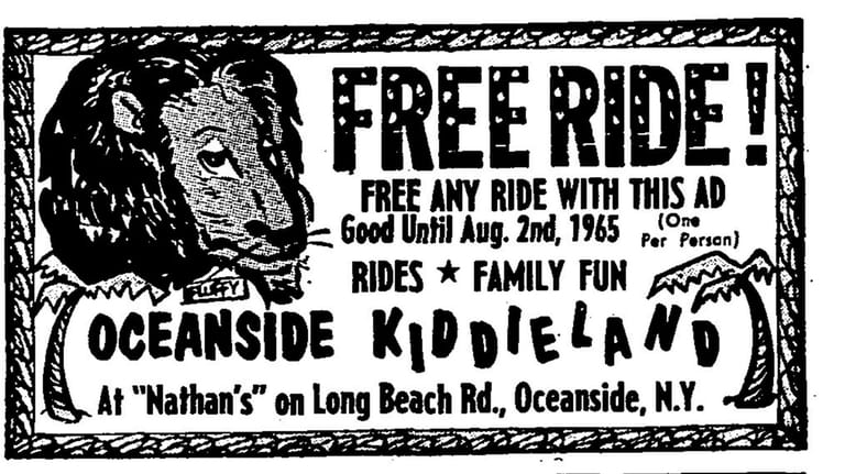 An ad for Kiddieland at Nathan's in Oceanside appeared in...