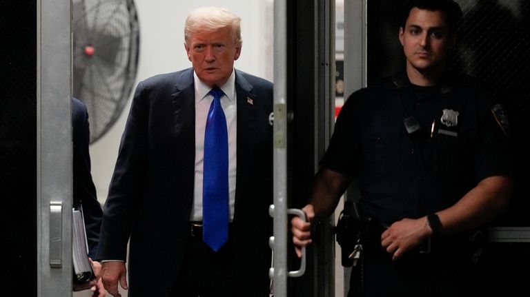 Former President Donald Trump returns to the courtroom at Manhattan...