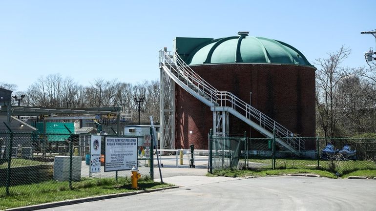 The Patchogue sewage treatment plant on Friday.