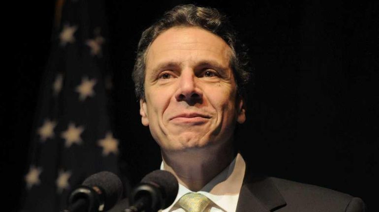 Gov. Andrew M. Cuomo speaks at Molloy College. (Feb. 2,...