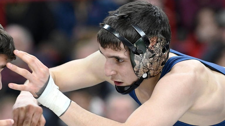 Dylan Ryder during the 2018 state high school wrestling championships...