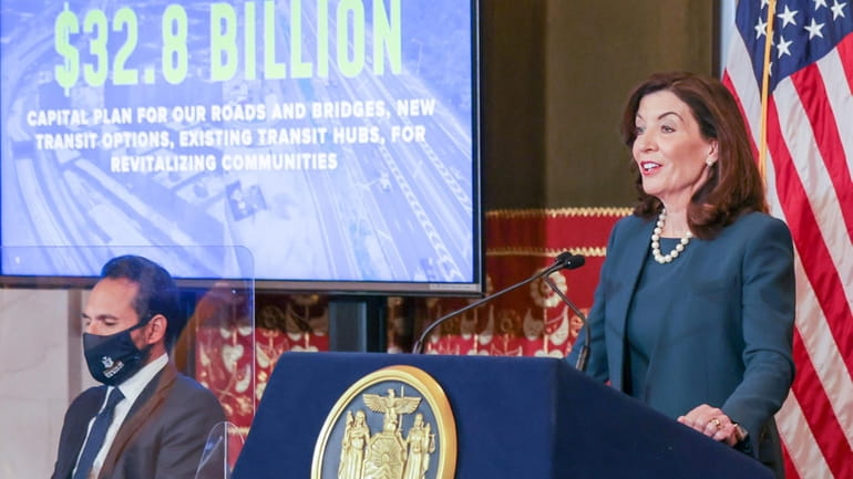 January 18, 2022- Governor Kathy Hochul presents fiscal year 2023...