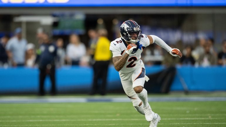 Denver Broncos cornerback Pat Surtain II (2) runs during an...