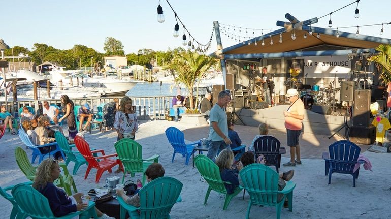 Baja Boathouse in Patchogue offers waterfront views and a menu...