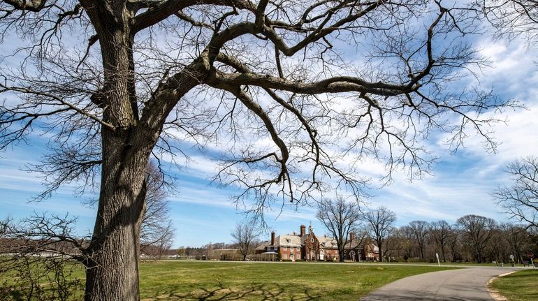 A view of Caumsett State Historic Park Preserve's mansion in Lloyd...