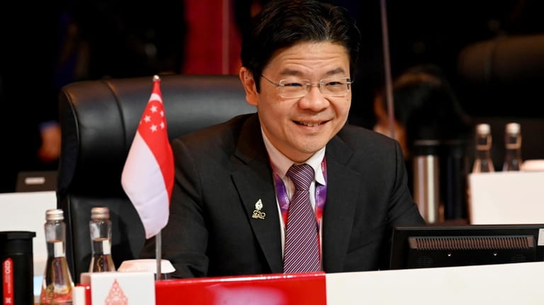 Singapore Minister of Finance Lawrence Wong attends the second day...