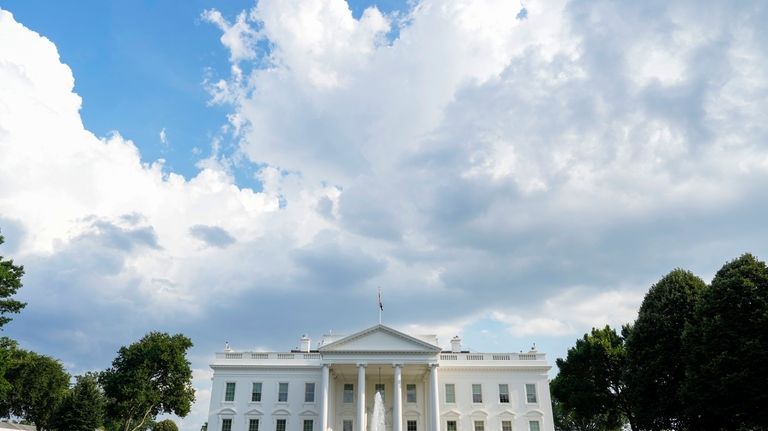 The White House is seen, Sunday July 21, 2024, in...