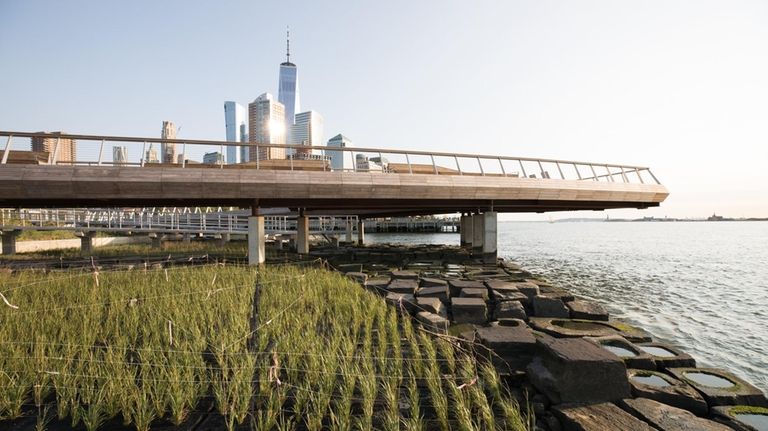 Views of Manhattan from Pier 26.