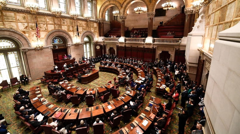The New York State Senate in January.