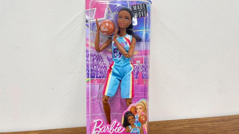 A basketball Barbie doll was part of a Barbie-themed WNBA...