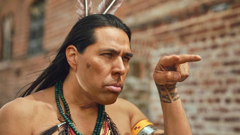 Dallas Goldtooth as Spirit, William Knife-Man on "Reservation Dogs"