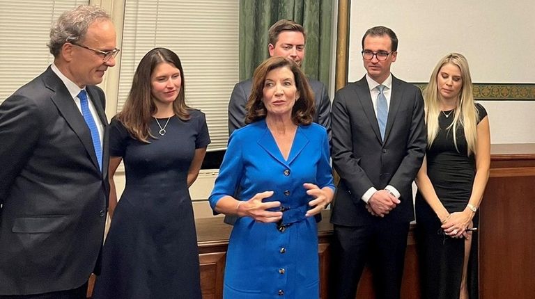 Gov. Kathy Hochul after being sworn in on Tuesday.