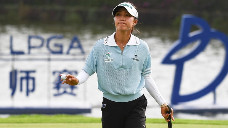 In this photo released by Xinhua News Agency, Lydia Ko...