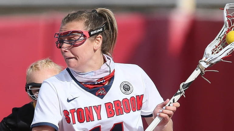 Stony Brook's attack Kailyn Hart during an America East Conference...