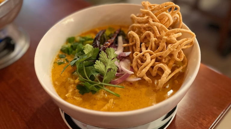 Khao soi noodle curry at Sanook Thai in Hicksville.