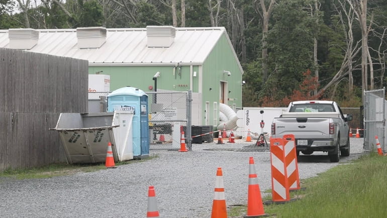 The lithium-ion battery storage facility on Cove Hollow Road in...